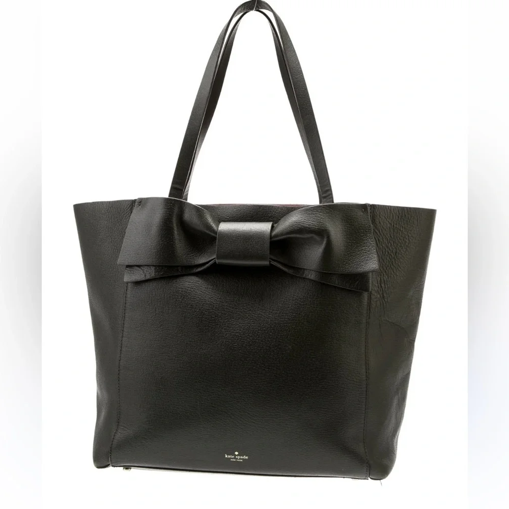 Kate Spade Black Olive Drive Brigette Tote with Bow Accent